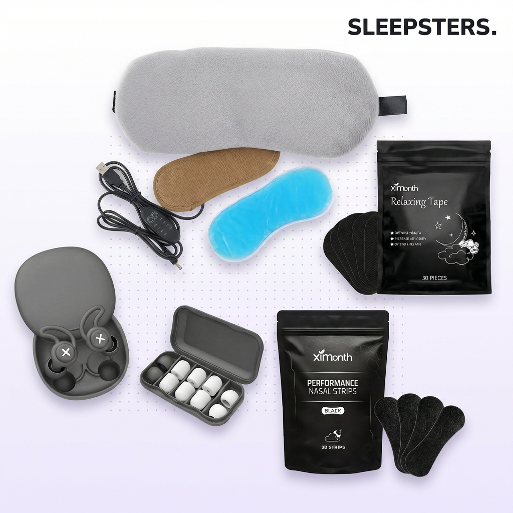 Sleepsters Ultimate Sleep System — Elite Earplugs, Lavender Mask, Mouth Tape & Nasal Strips