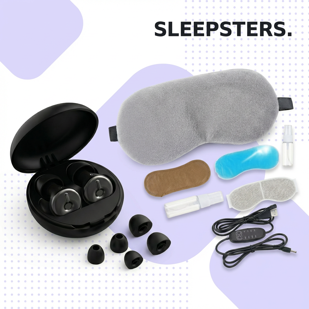 Sleepsters Total Blackout Kit — Acoustic Earplugs + Lavender Therapy Mask