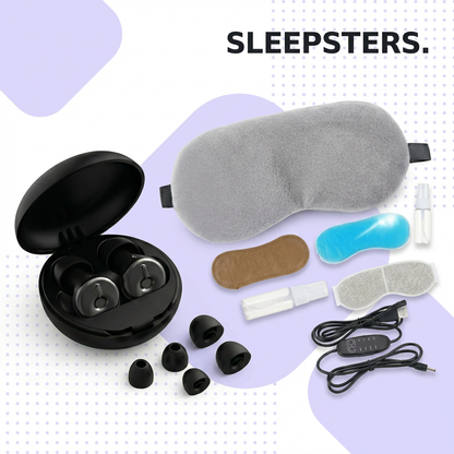 Sleepsters Total Blackout Kit — Acoustic Earplugs + Lavender Therapy Mask