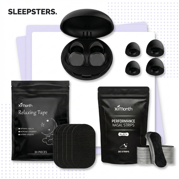 Sleepsters Anti-Snore Complete System — Earplugs, Mouth Tape & Nasal Strips