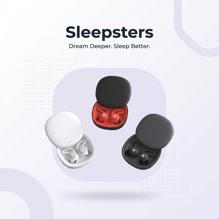 Sleepsters DreamShield Elite Sleep Earplugs — Dual-Tip Noise Defence System