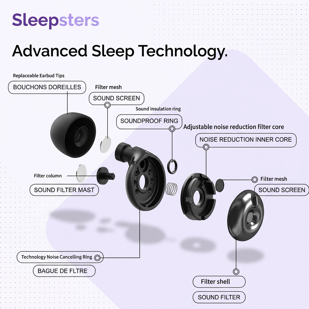 Sleepsters Acoustic Sleep Earplugs — Adjustable Noise Reduction